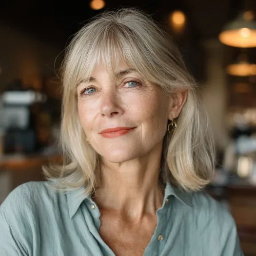 Softly Fringed Shoulder-Length Cut with Gentle Layers
