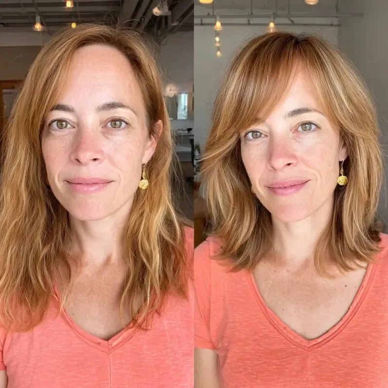 Softly Layered Medium-Length Cut with Gentle Movement