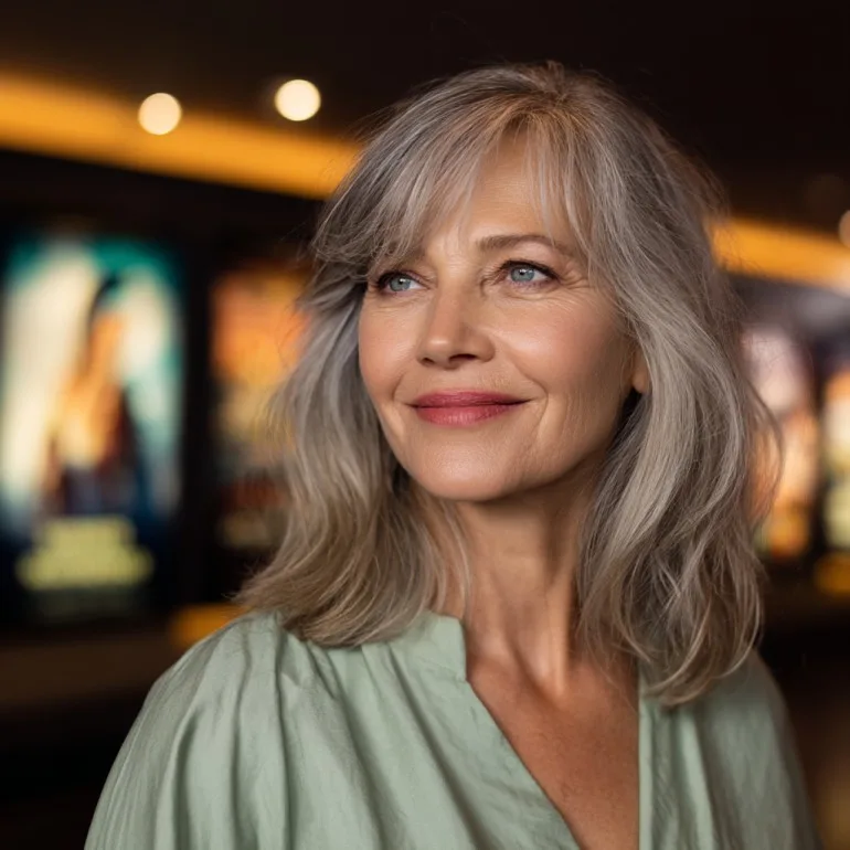 Softly Layered Shoulder-Length Cut with Face-Framing Bangs