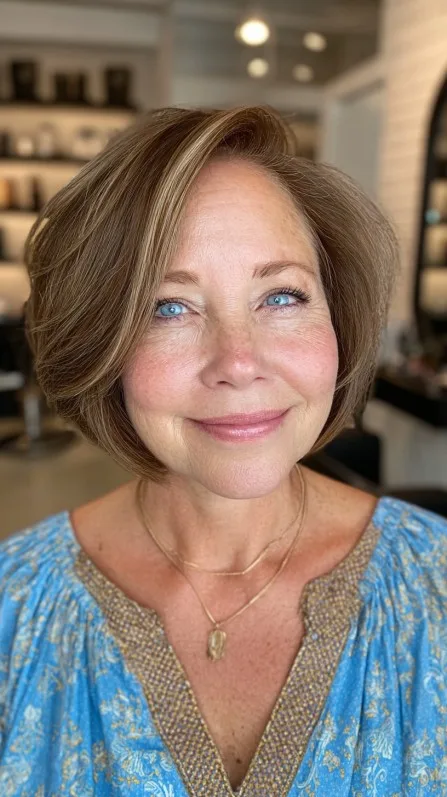 Softly Textured A-Line Bob with Gentle Volume