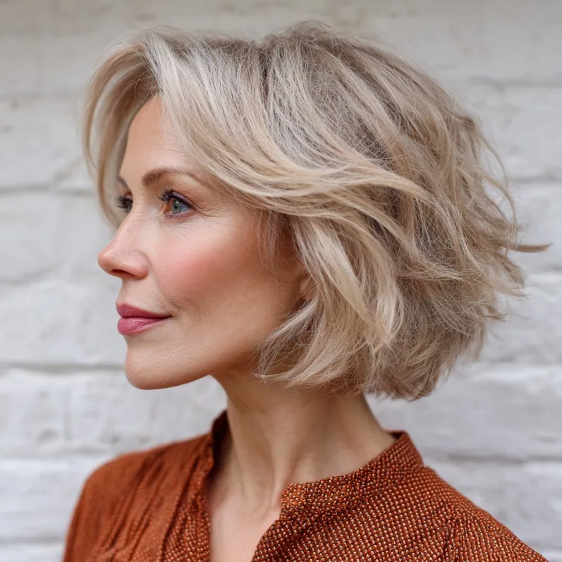 Softly Textured Airy Bob with Subtle Waves