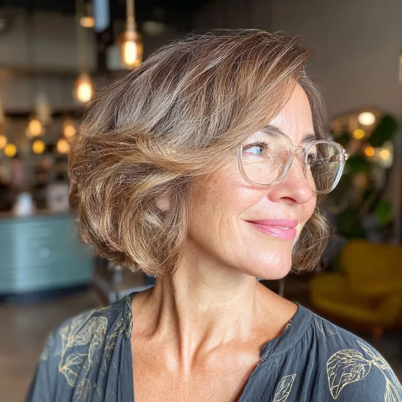 Softly Textured Airy Bob with Wispy Layers
