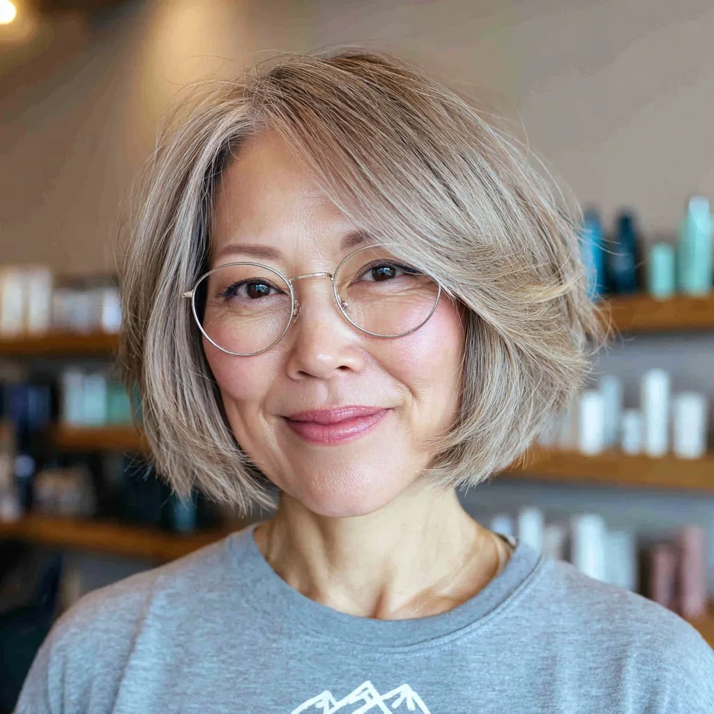 Softly Textured Bob with Wispy Ends