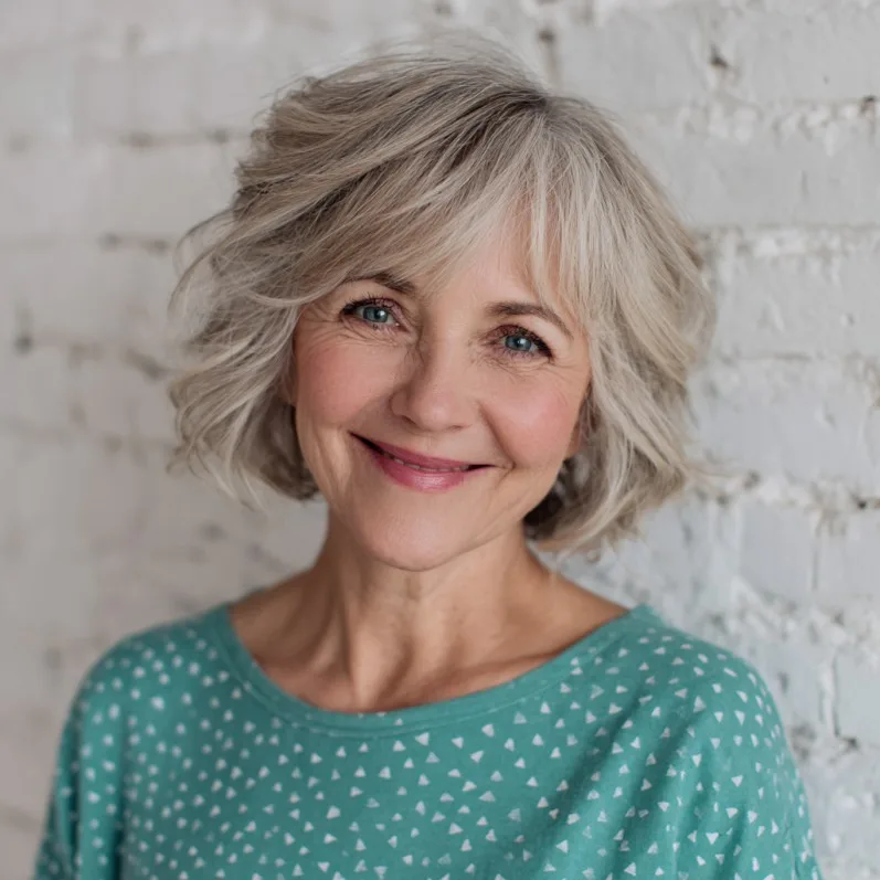 Softly Textured Short Bob with Subtle Layers