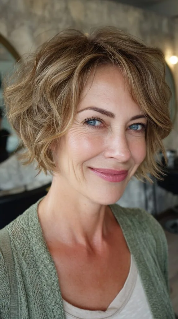 Softly Tousled Choppy Bob with Textured Layers