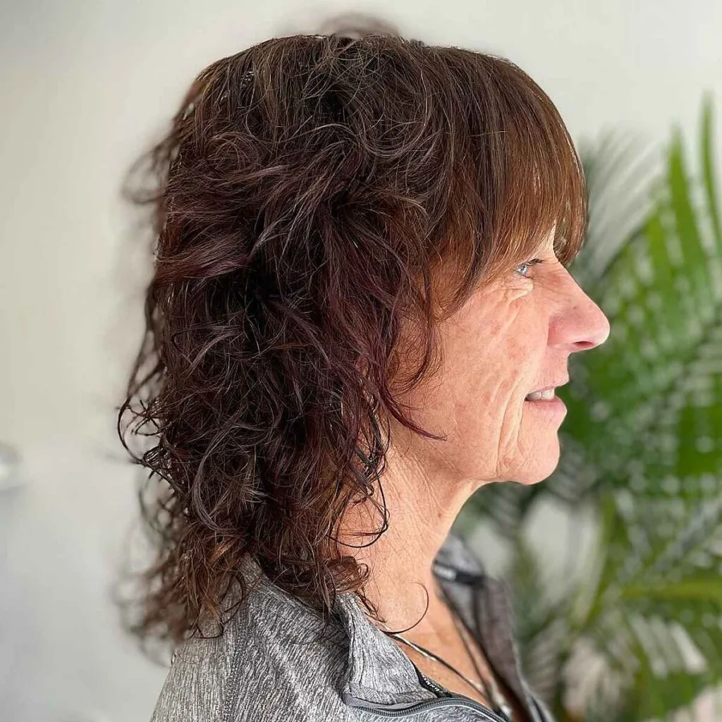 Straight Bangs on Textured Shag Hair