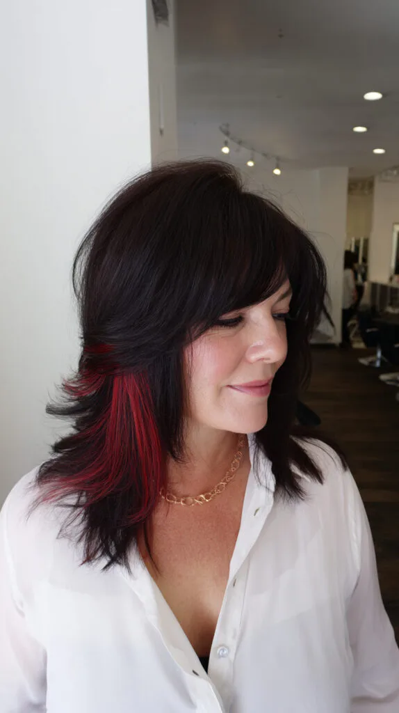 Striking Black Base with Vivid Red Highlights