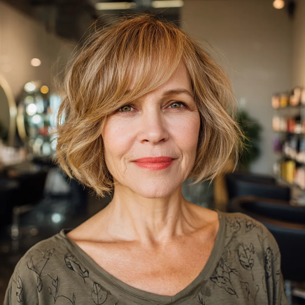 Stylish Bronde Bob with Effortless Waves