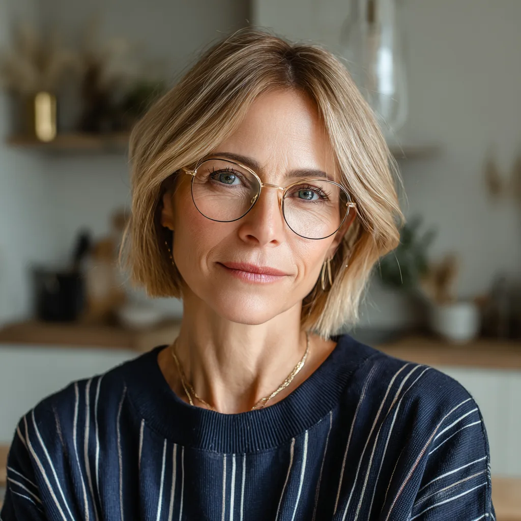 Stylish Bronde Bob with Subtle Texture