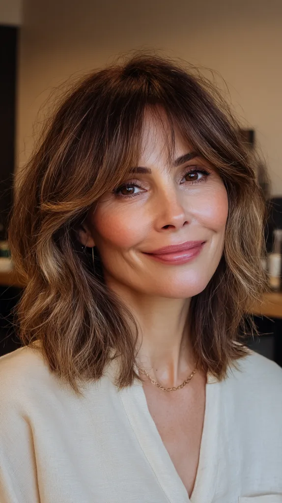 Stylish Face-Framing Soft Waves with Light Layers