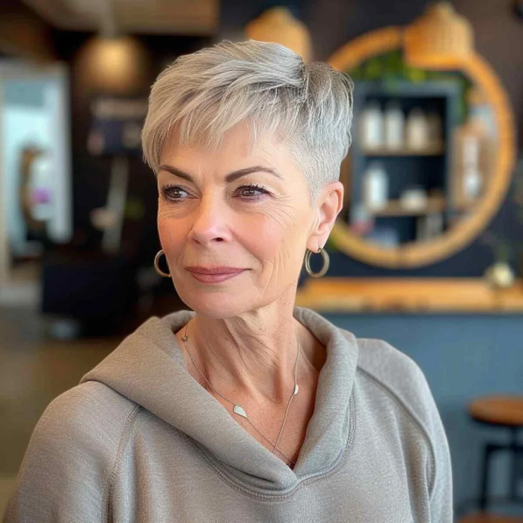 Stylish Pixie for Fine Hair for women Over 70
