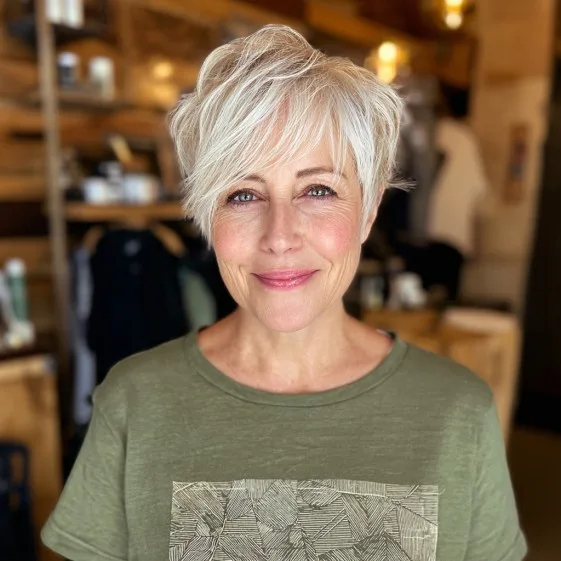 Stylish Short Textured Cut with Feathered Layers