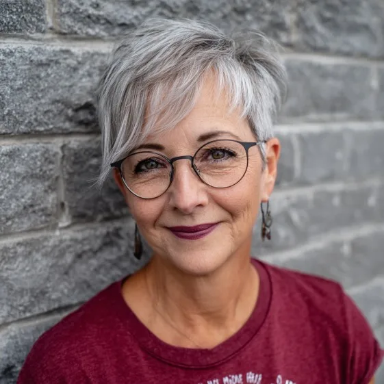 Stylish Short Textured Pixie with Subtle Volume