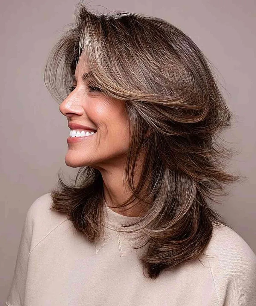 Stylish Shoulder-Length Layered Shag