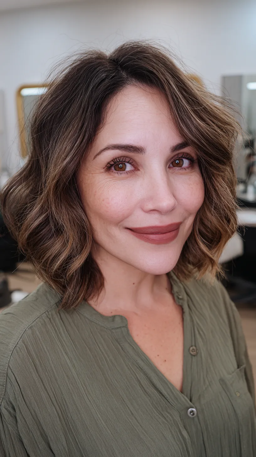 Stylish Textured Bob with Soft Waves