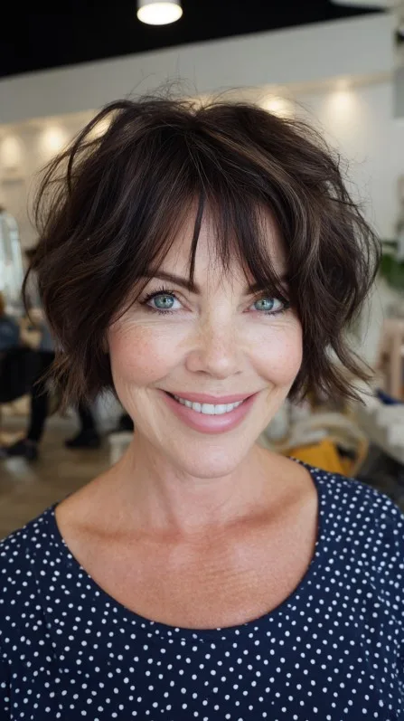Stylish Textured Short Bob with Soft Waves