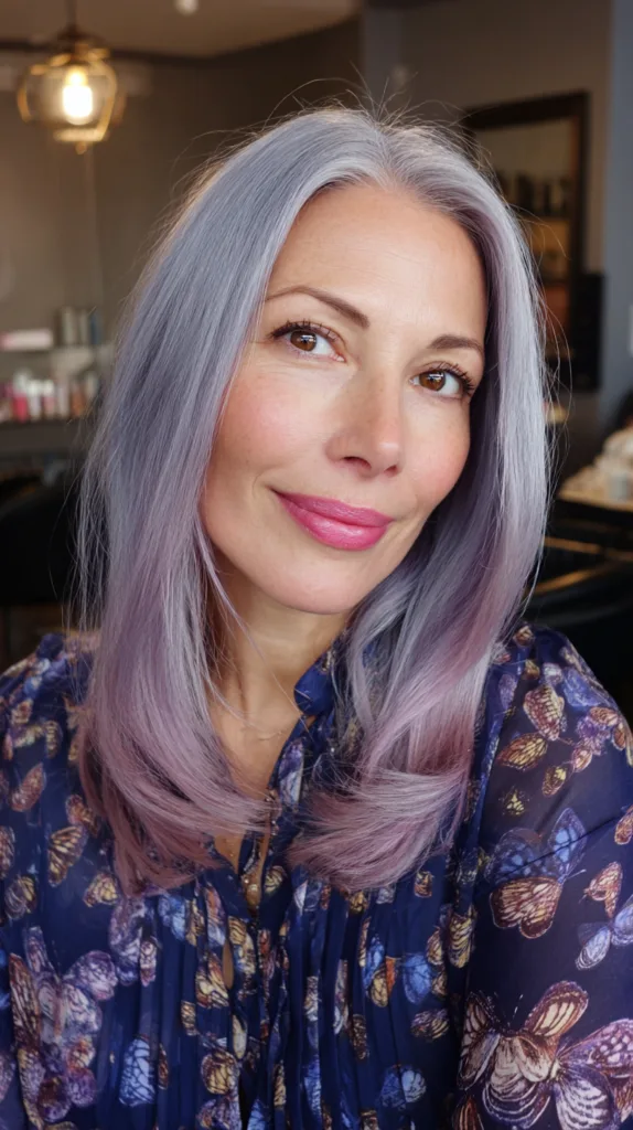 Subtle Lavender Ombre with Soft Layering