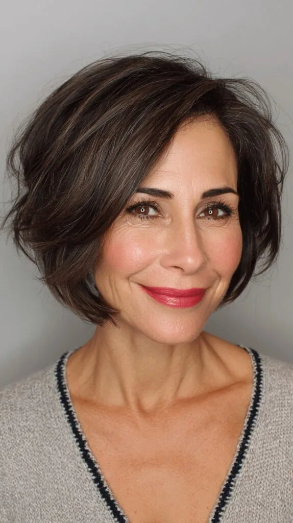 Textured A-Line Bob with Soft Waves