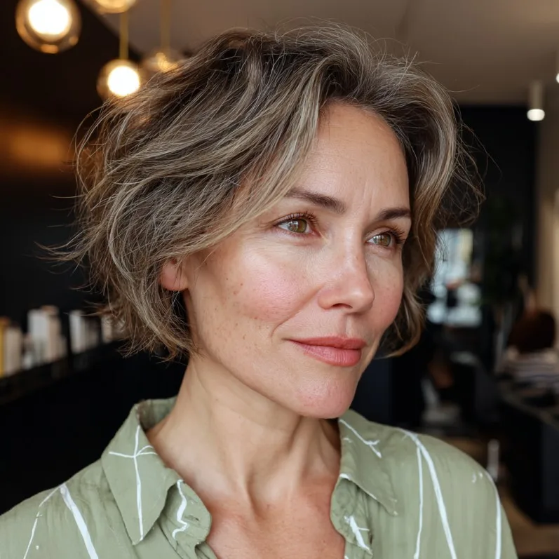 Textured Airy Bob with Soft Undercut