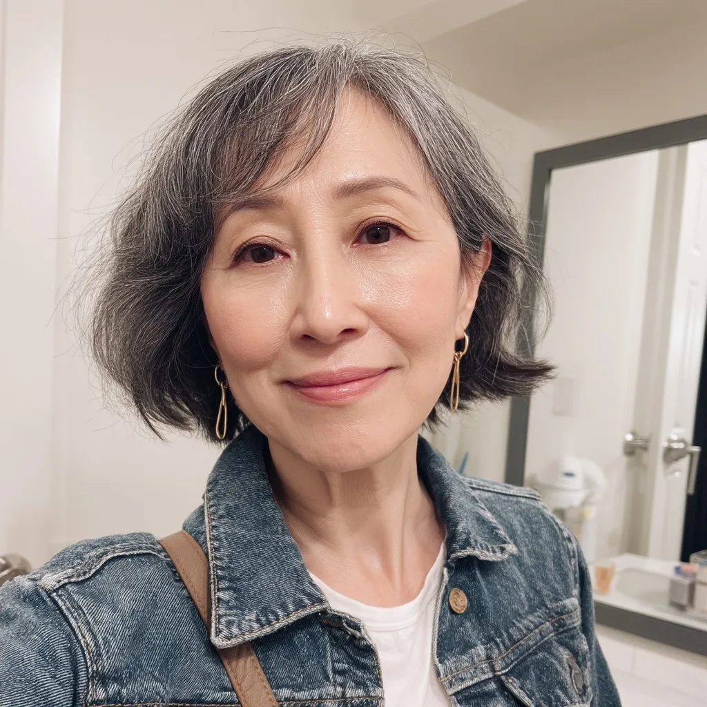 Textured Bob with Wispy Bangs for a Fresh Look