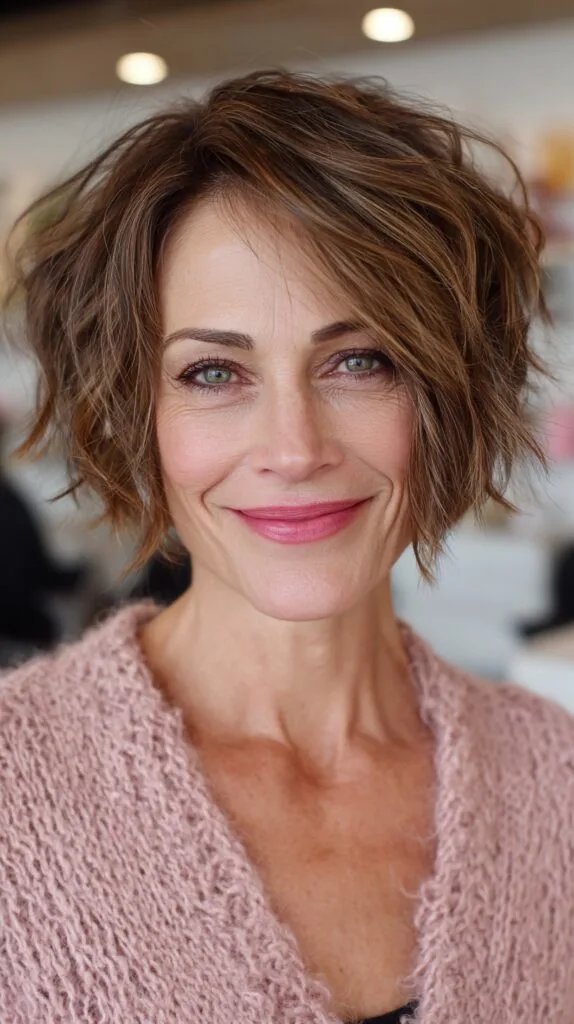Textured Choppy Bob with Effortless Volume