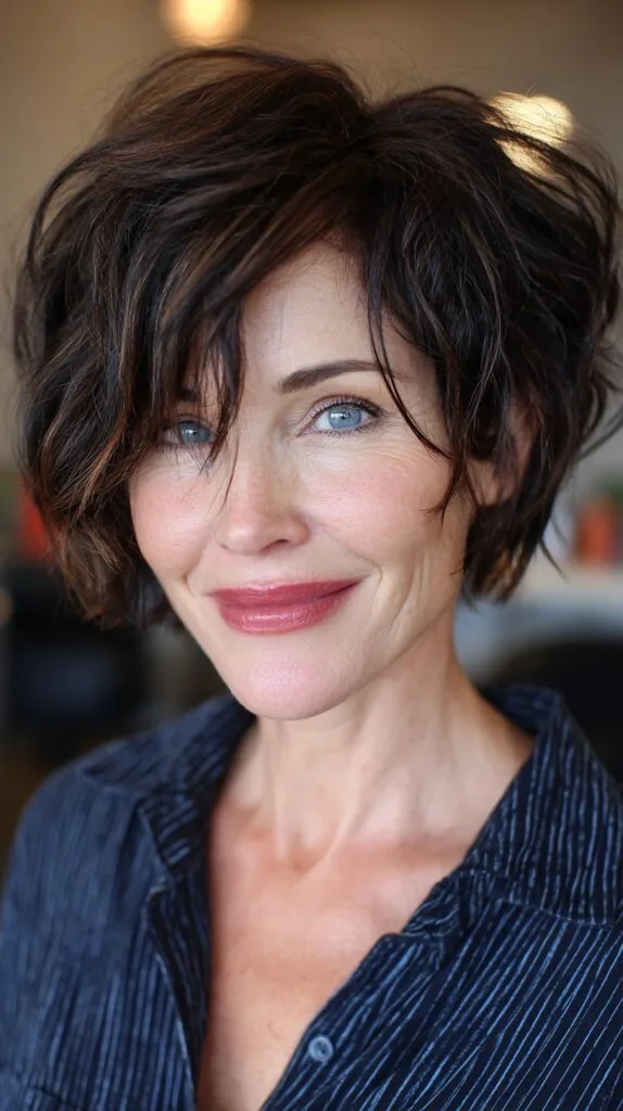 Textured Choppy Bob with Lively Movement