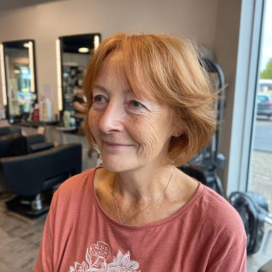 Textured Copper Bob with Subtle Layers