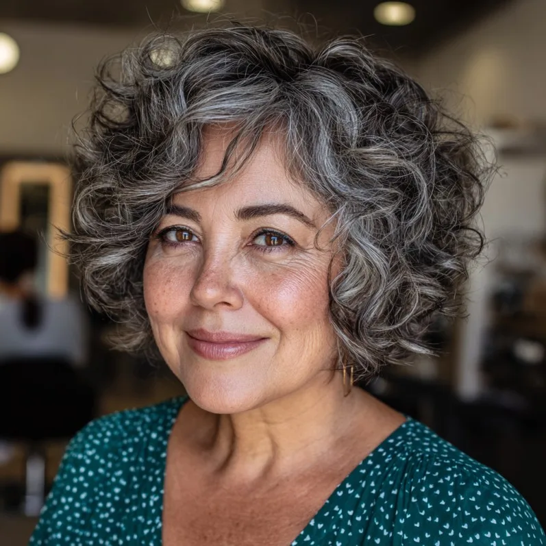 Textured Curly Layered Cut for Effortless Volume