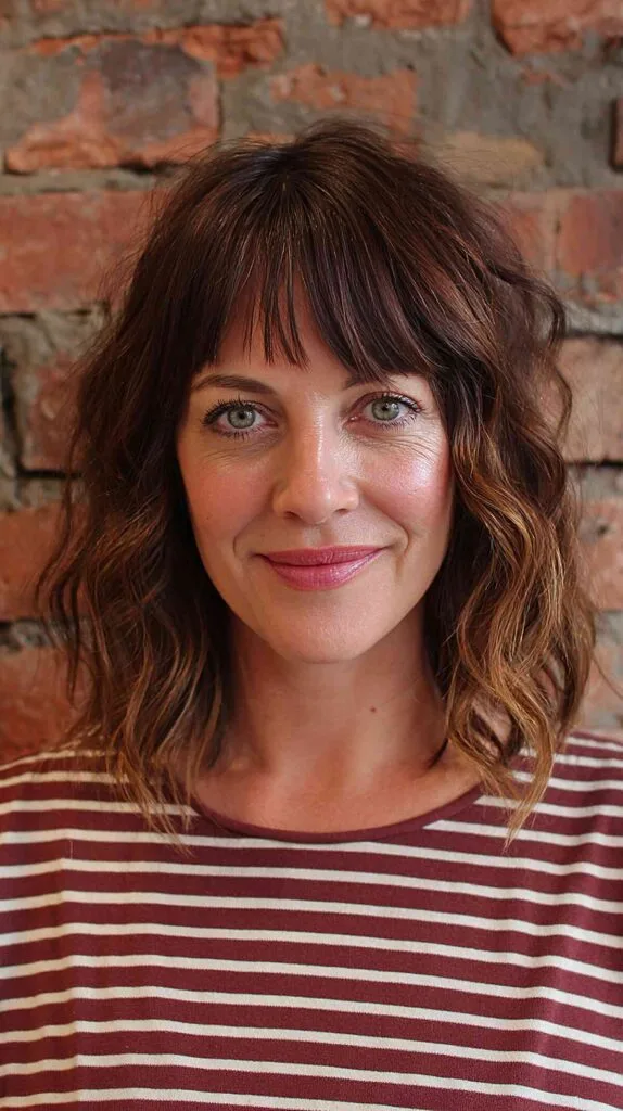 Textured Layered Bob with Soft Bangs