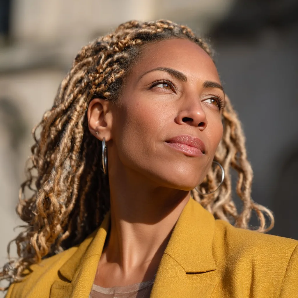 Textured Long Twists with Natural Luster