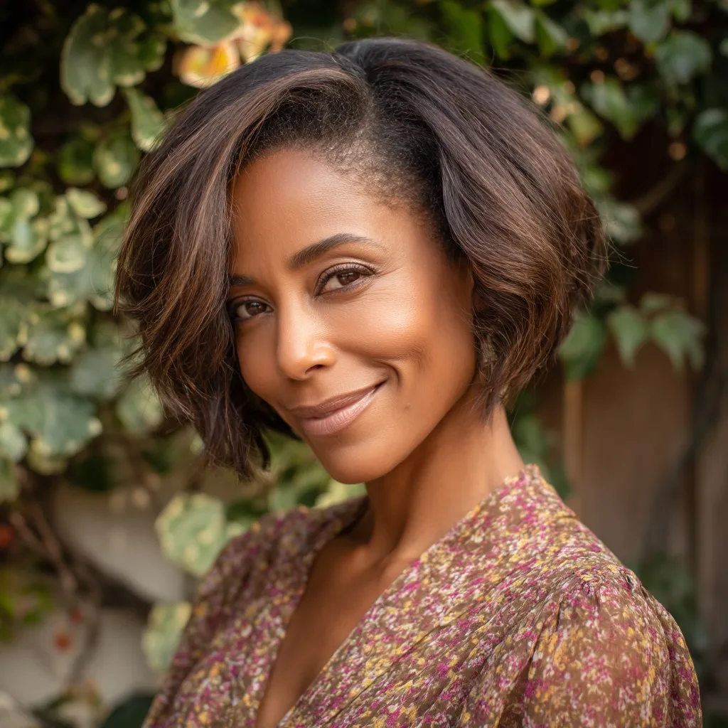 Textured Modern Bob for Thick Hair