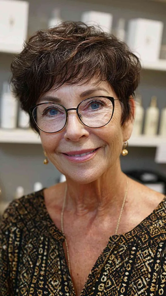 Textured Pixie Cut for Women Over 60