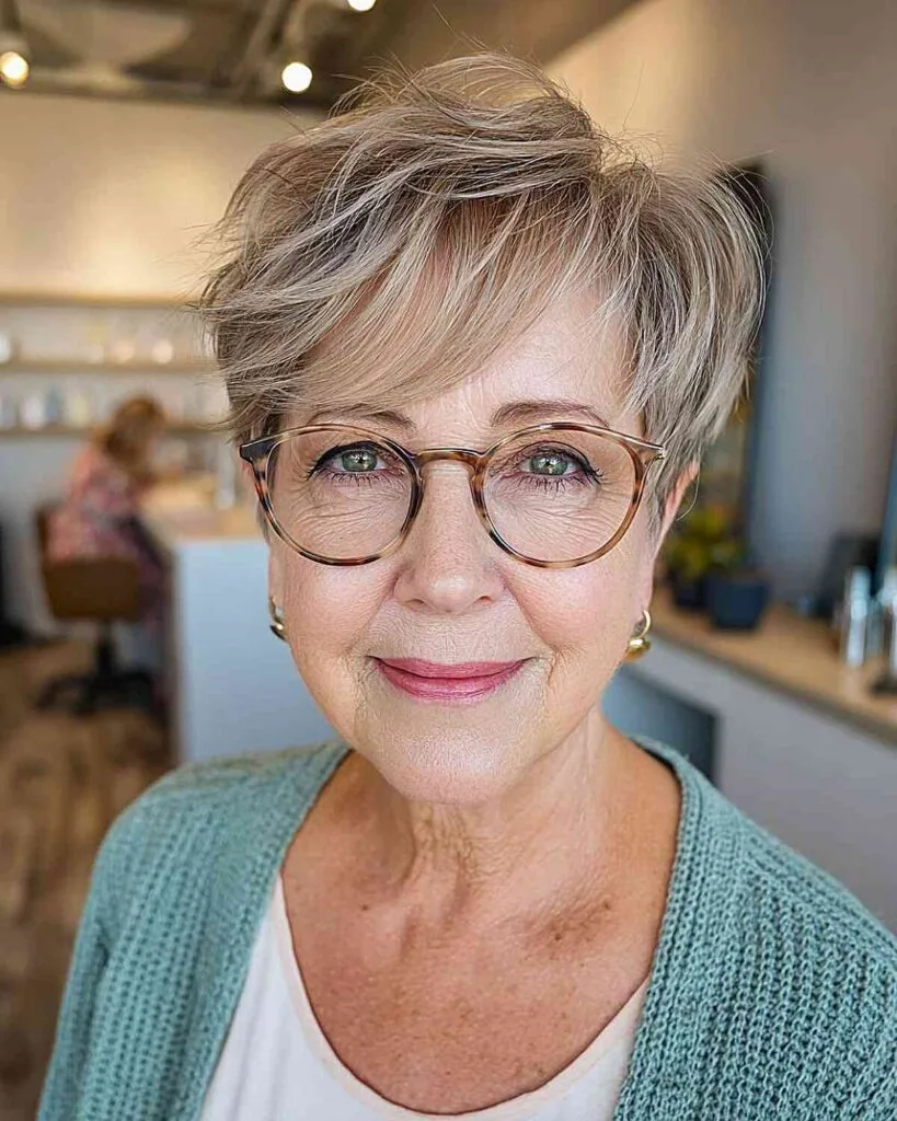 Textured Pixie Cut Perfect for Glasses Wearers