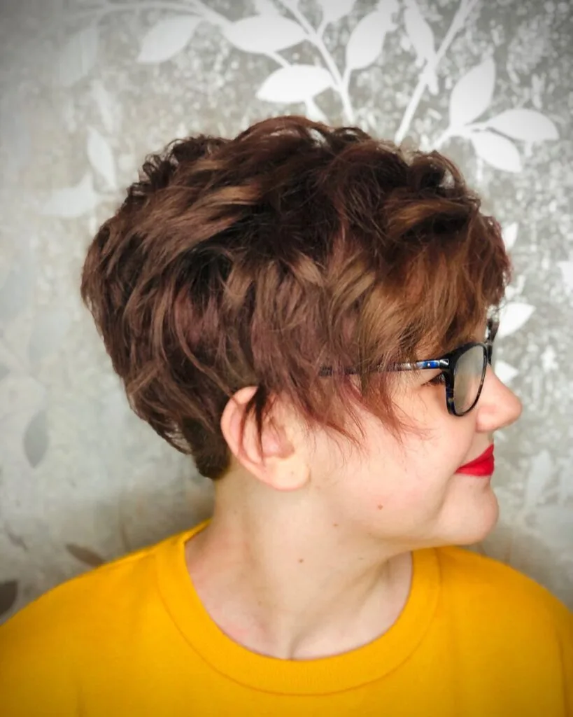 Textured Pixie Cut with Playful Curls