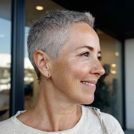 Textured Pixie Cut with Subtle Highlights