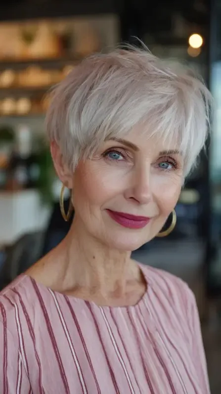 Textured Pixie Cut with Subtle Highlights