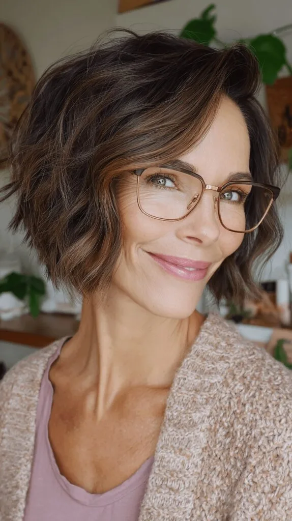 Textured Ripple Bob with Soft Highlights