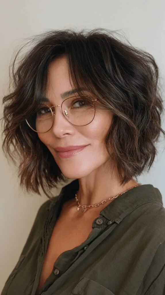 Textured Ripple Bob with Soft Waves
