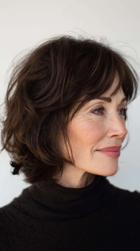 Textured Shaggy Bob with Soft Layers