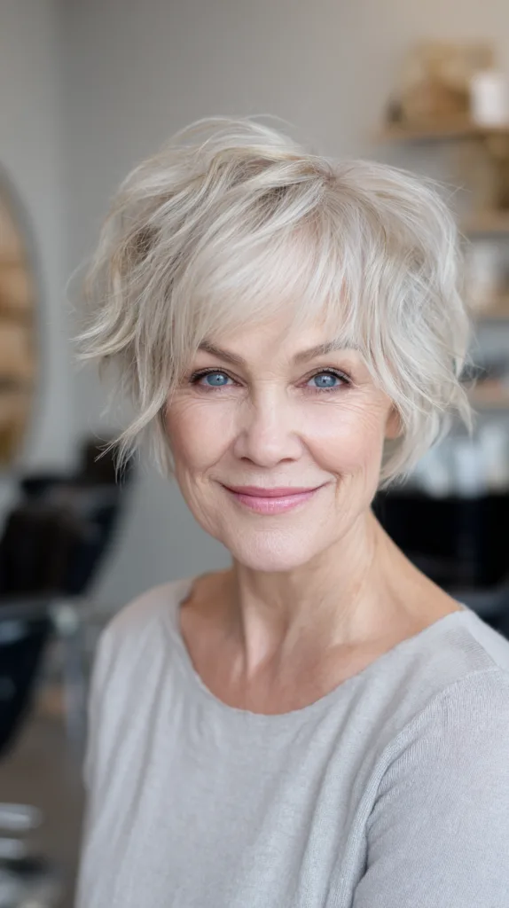 Textured Shaggy Pixie Bob with Effortless Movement