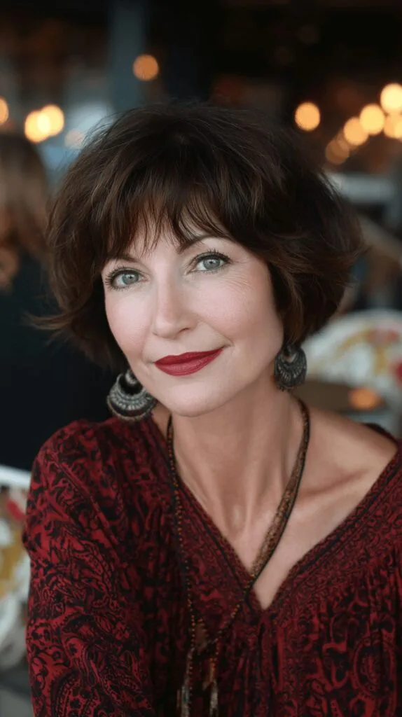Textured Short Bob with Feathered Layers