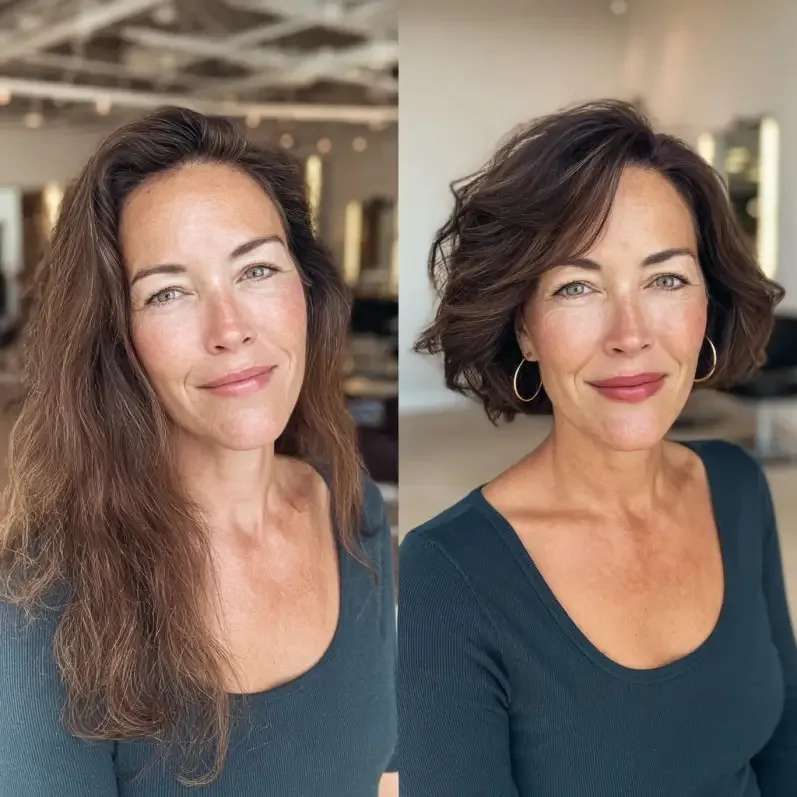 Textured Short Bob with Natural Waves