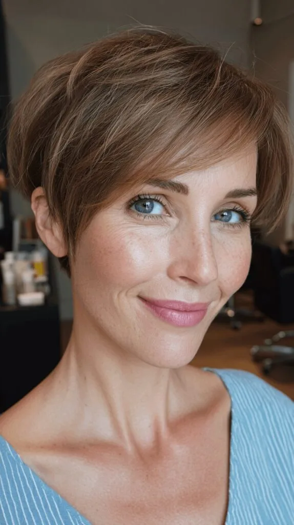 Textured Short Crop with Effortless Volume