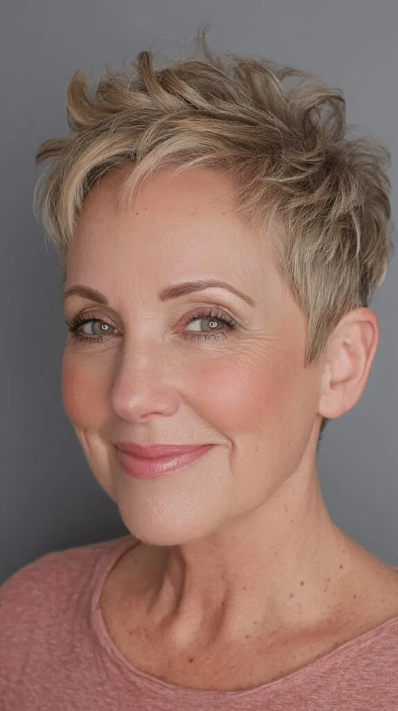 Textured Short Pixie with Fluffy Layers