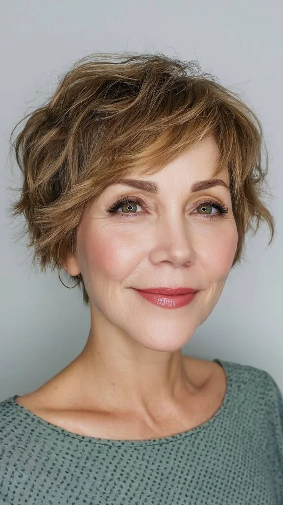 Textured Short Shag with Voluminous Layers
