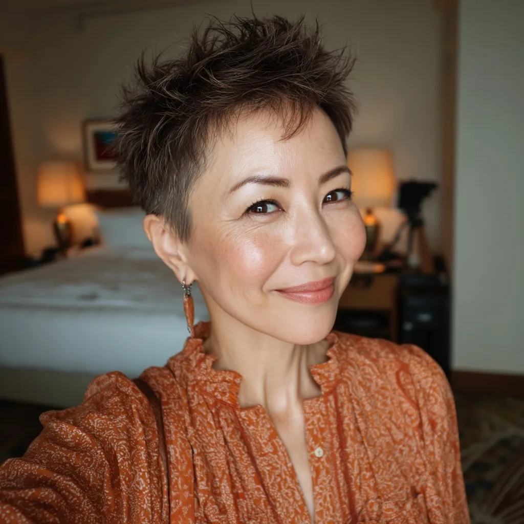 Textured Short Spiky Cut with Defined Layers