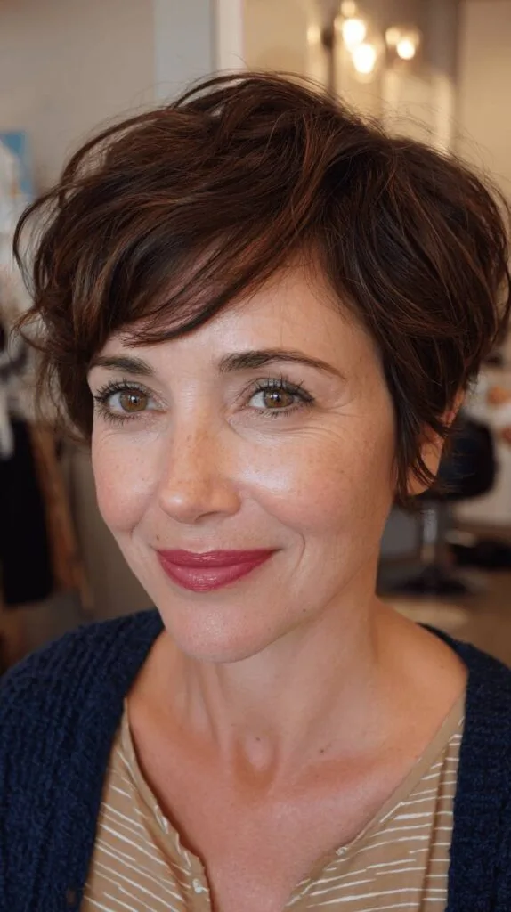 Textured Short Wavy Cut with Soft Layers