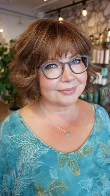 Textured Shoulder-Length Cut with Soft Curls