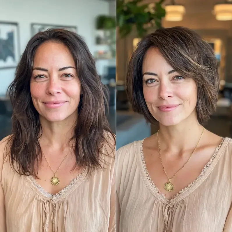 Textured Shoulder-Length Cut with Soft Face-Framing Layers