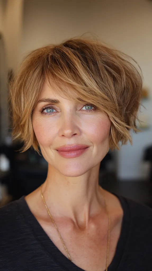 Textured Soft Pixie Bob with Gentle Waves